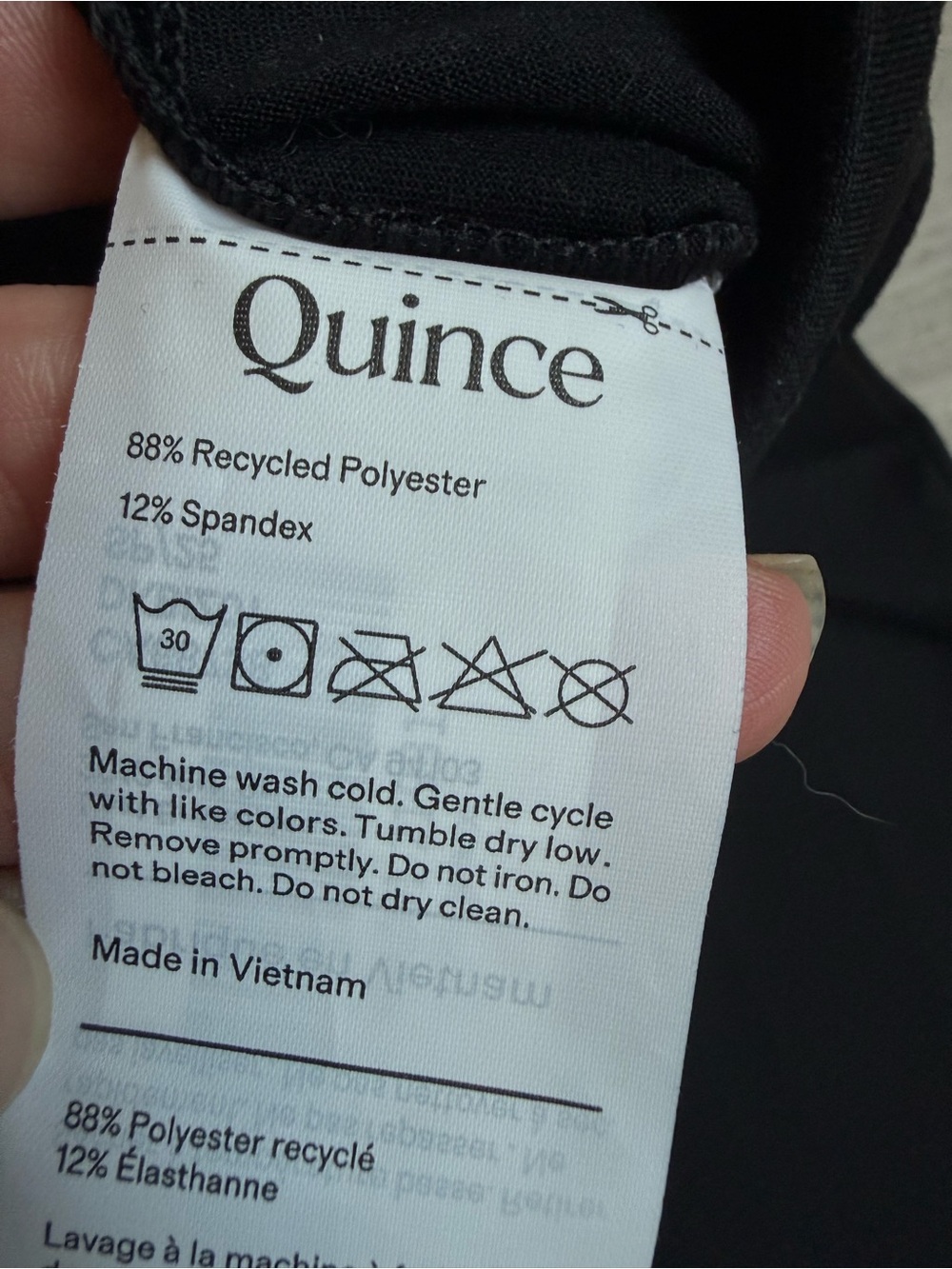 Quince Womens XL Black Flowknit Wide Leg Pants Stretch Drawstring Athleisure - Picture 7 of 8